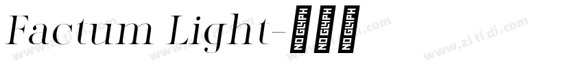 Factum Light字体转换